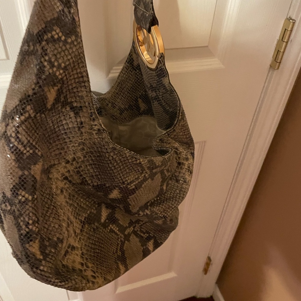 Michael Kors Leather Snake Print Bag